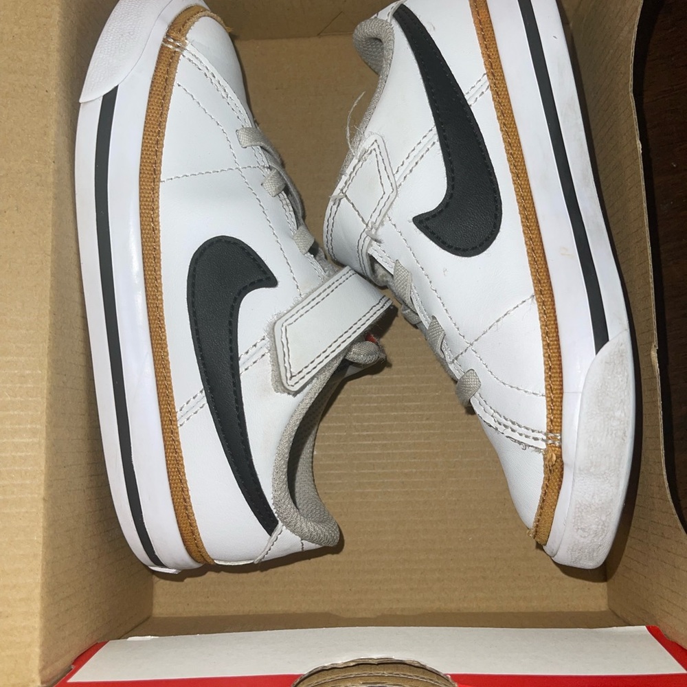 Nike Court Legacy TDV White and Tan Sneakers